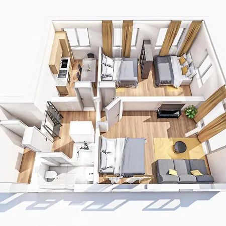 Beautiful For 9 With 2 Bedroom & Cosy Kitchen Apartment