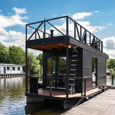 Tiny-hausboot Likedeeler Mit Dachterasse Und Kamin * Hamburg
