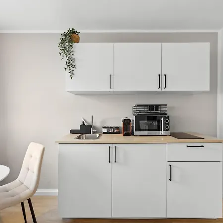 Lägenhet Stylisches 2-zimmer Ambient In Alsternaehe Mit Kingsize-bett & Schlafsofa