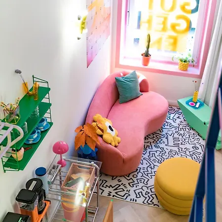 アパートホテル Retropop Design , Designerzimmer Fuer Je 2 Personen, Lage, Wifi